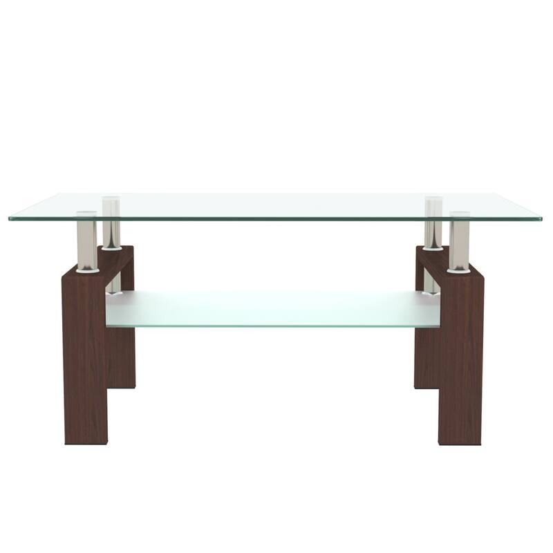 39"Rectangle Glass Coffee Table