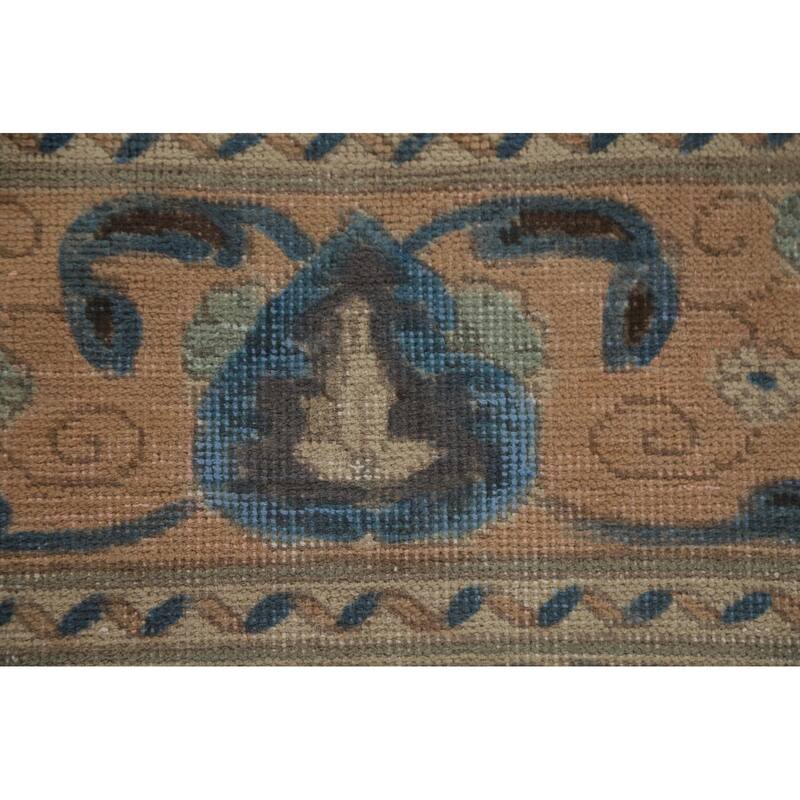 Hand Knotted Oriental 100% Wool Carpet Traditional Floral Greys & Charcoal Tabriz Area Rug - 12' 6'' X 9' 4''