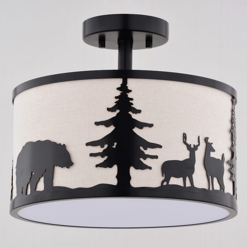 Vaxcel Lighting C0313 3 Light 13" Wide Flush Mount Drum Ceiling