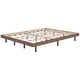 preview thumbnail 7 of 7, Wooden Queen Platform Bed Frame for Kids Teens Adults, Queen Size Bedframe with Solid Wood Slats Support, Not Included Headboard