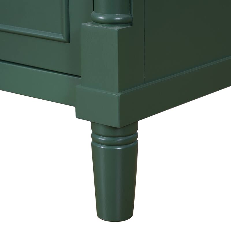 Roomfitters 24 Inch Bathroom Vanity with Ceramic Sink, Storage Cabinet with 2 Doors, Small Single Vanity