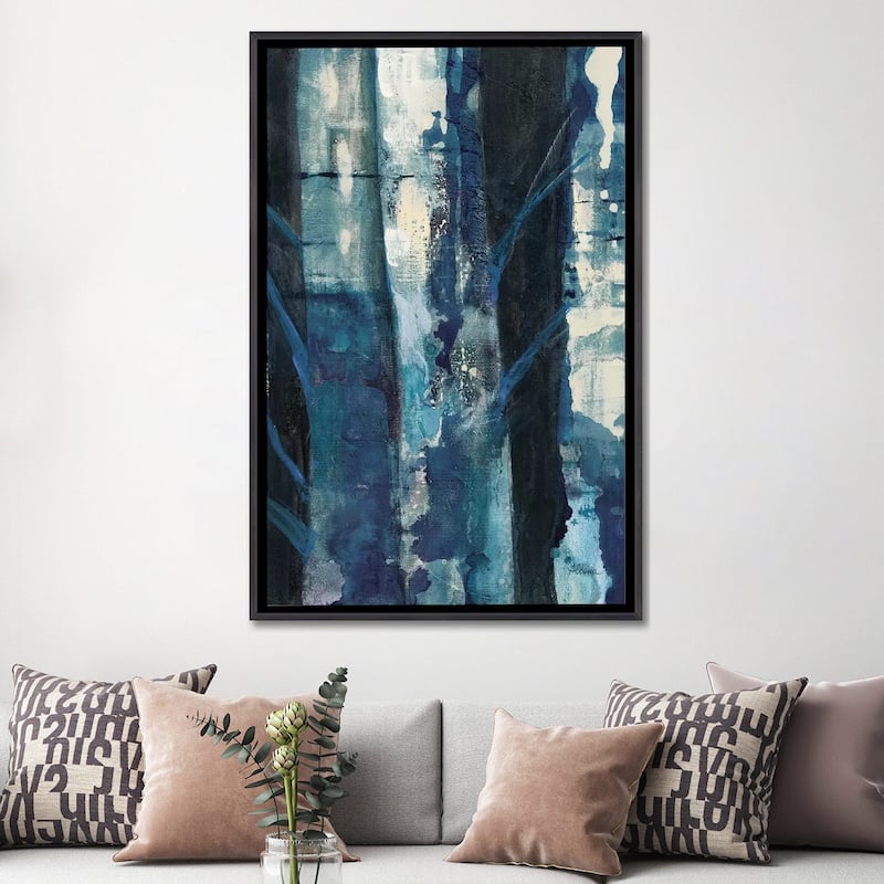 "Deep Woods I Indigo" by Albena Hristova Framed