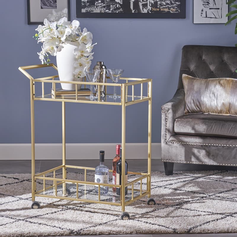 Bar Cart(no include stool) - Gold