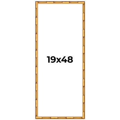 19x48 Frame Gold Bamboo Picture Frame Modern Photo Frame Includes UV Acrylic Shatter Guard Front Acid Free Foam Backing Board