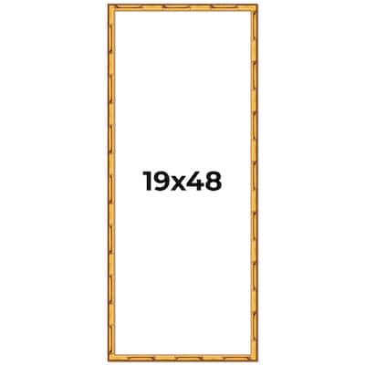 19x48 Frame Gold Bamboo Solid Wood Picture Frame | 1 Inch Moulding