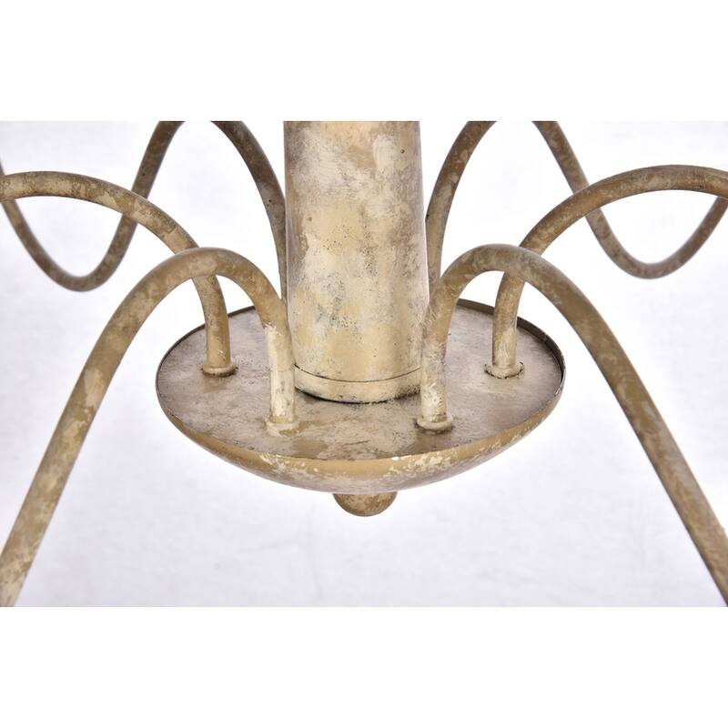 Merritt Collection Chandelier D35 H21.6 Lt:6 Weathered Dove Finish