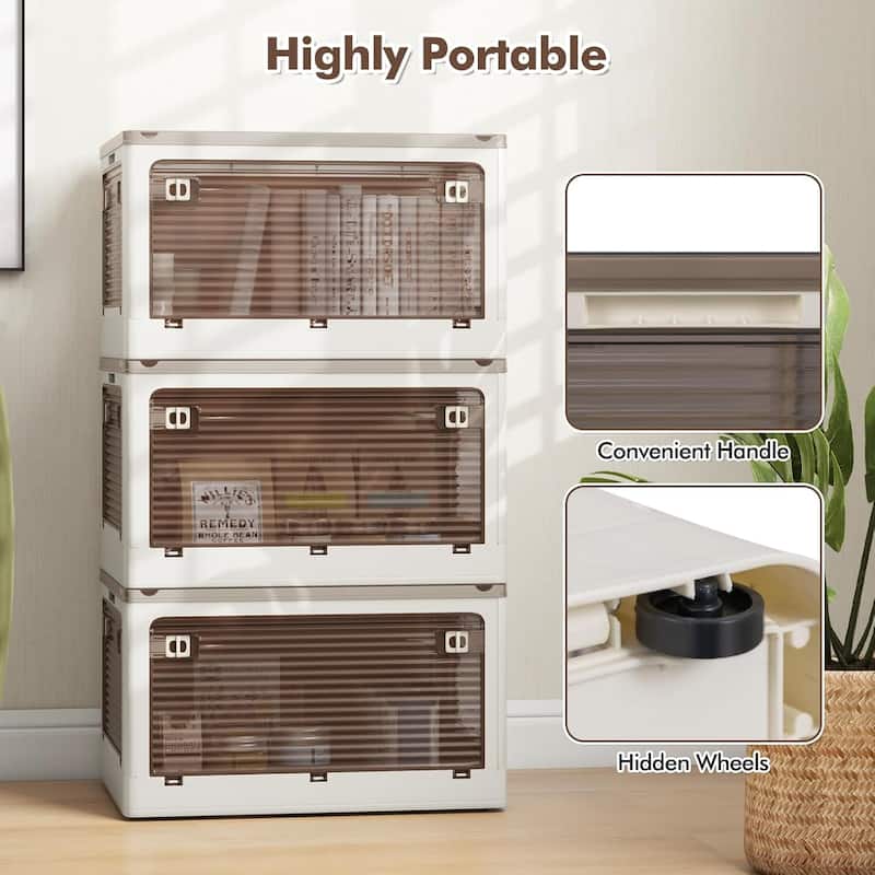 Storage Bins 6 Pack Stackable Storage Boxes Plastic Closet Organizers