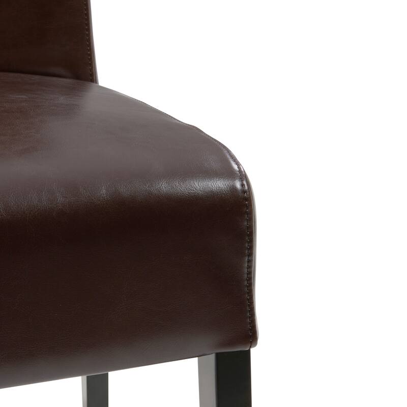 NPD Furniture Valencia Leather Dining Side Chair (Set of 2)