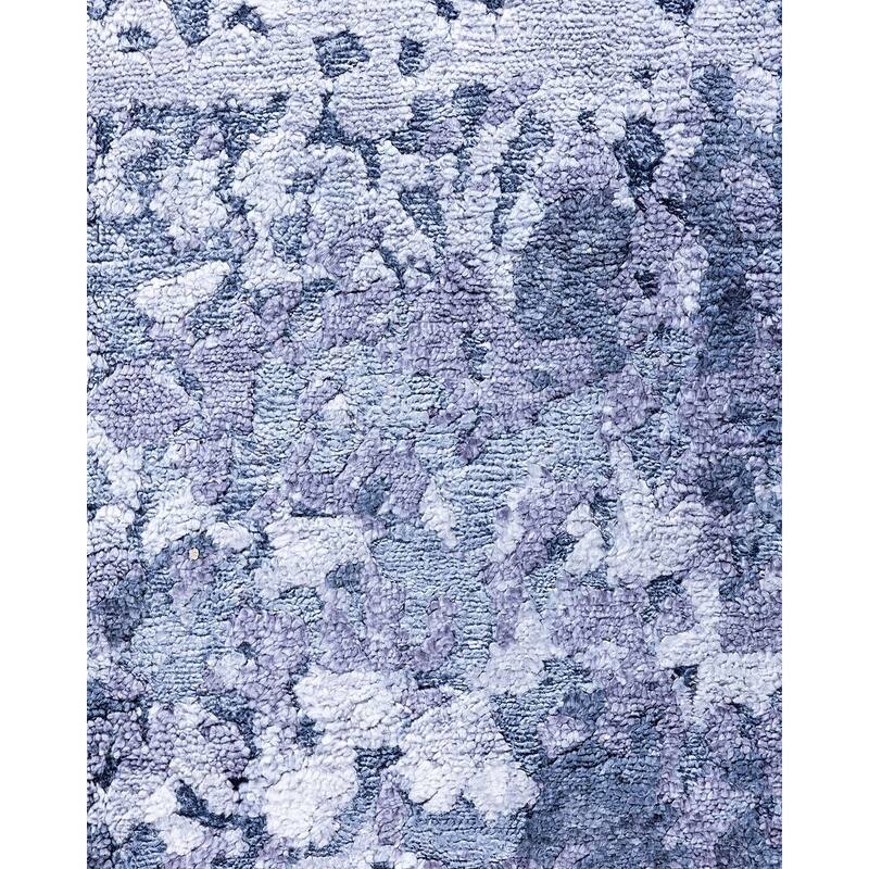 Modern One-of-a-Kind Hand-Knotted Area Rug, Light Blue - 8' 2" x 9' 10"
