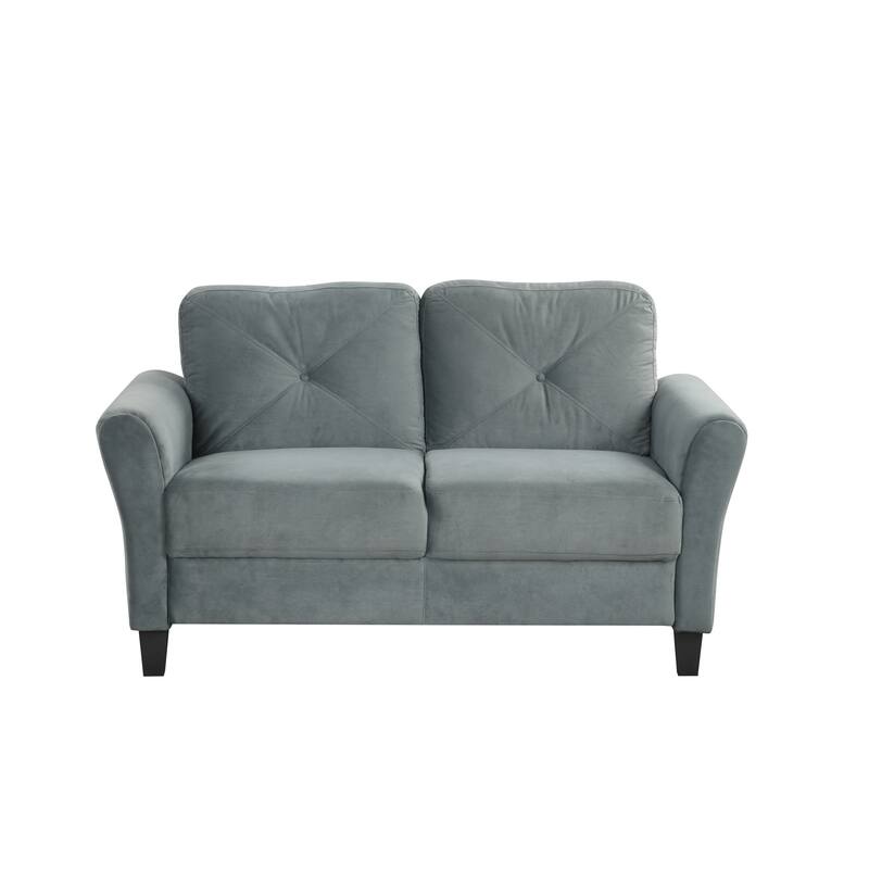 54" Grey Double Couch Comfortable Sectional Couches and Sofas for Living Room