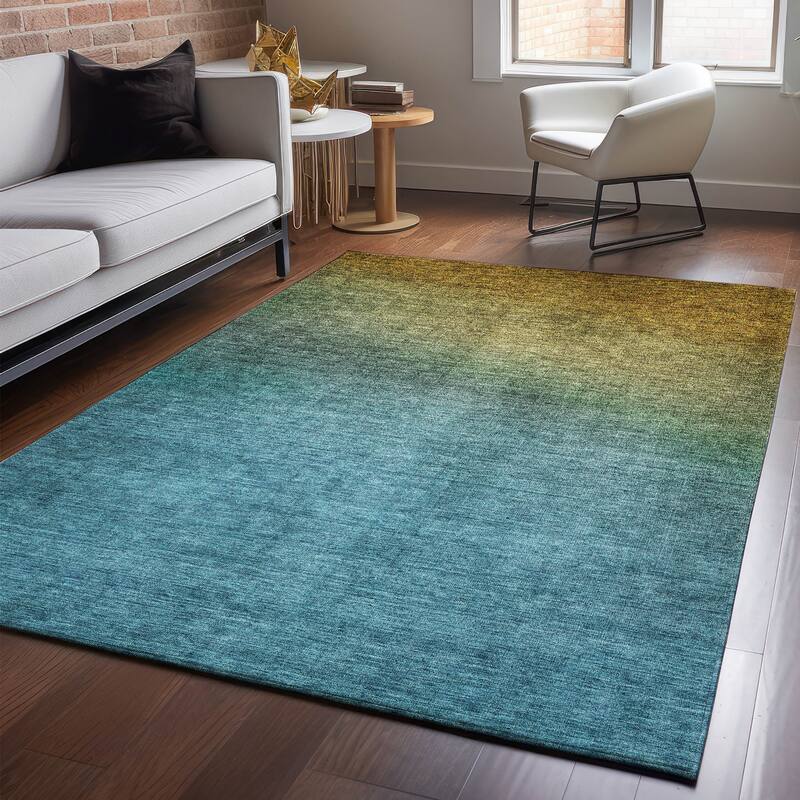 Premium Washable Super Soft Modern Ombre Mayfield Rug - Brown - 10' x 14' - Rectangle