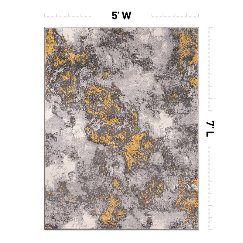 World Rug Gallery Rio Modern Abstract Area Rug