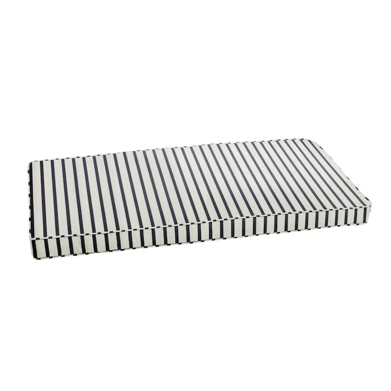 Sorra Home Sunbrella Outdoor Corded Bench Cushion - 45 in W x 18 in D x 2 in H - Lido Indigo