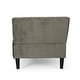 preview thumbnail 10 of 10, Weymouth Contemporary Channel Stitch Velvet Settee by Christopher Knight Home