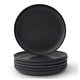 preview thumbnail 1 of 16, JoyJolt Mesa 6-Piece Stoneware Dinner Plates Set - 10.5" Matte Black