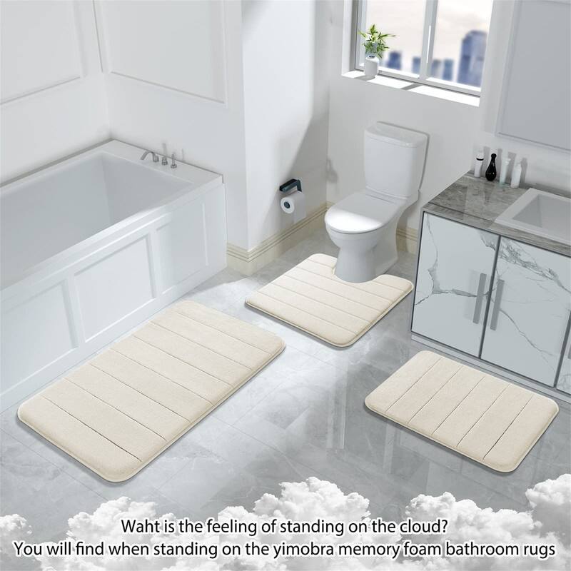 Memory Foam Bath Mat Set