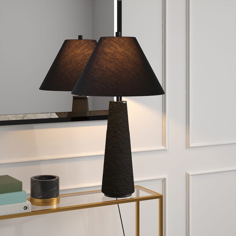 Ingalls 28" Tall Monochrome Table Lamp with Fabric Shade