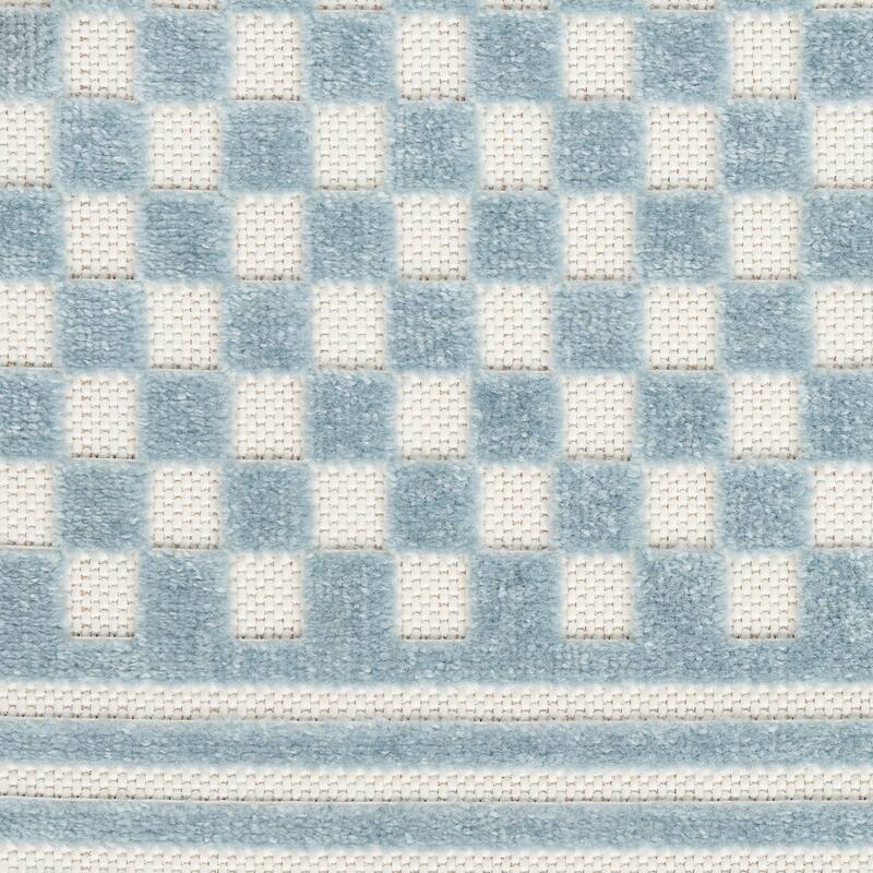 Nourison Casual Indoor only Geometric Area Rug - 5' 3" x 7' - Blue - Rectangle
