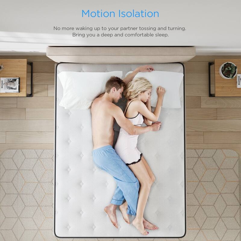 12 in Hybrid Mattress in a Box with Gel Memory Foam, Back Pain Relief & Cooling, Medium Firm Support