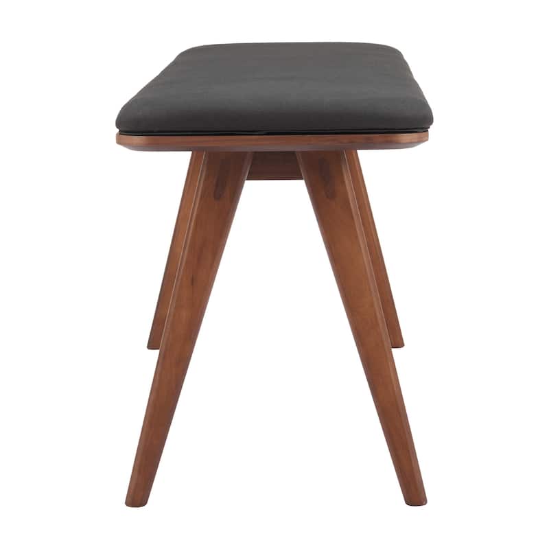 Kazwali Bench Black & Walnut - Black/Walnut