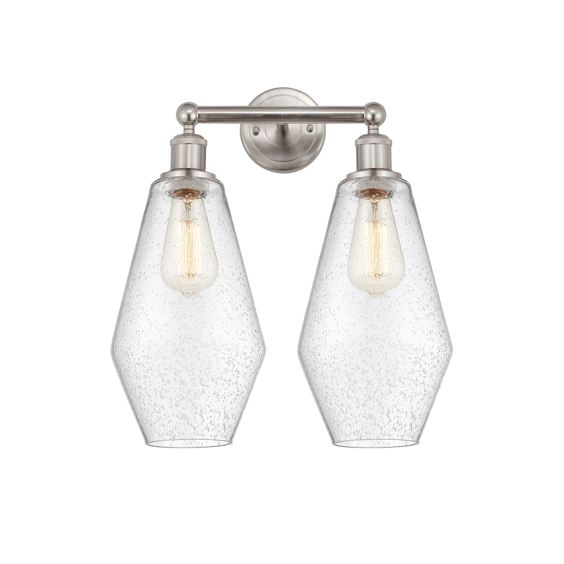 Innovations Lighting Cindyrella - 2 Light 16" Bath Vanity Light - Satin Nickel/Seedy