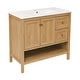 preview thumbnail 2 of 13, Chateau 36" Bathroom Vanity In Natural Oak
