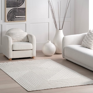 Nuloom Makena Modern Geometric High-Low Area Rug