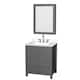 Option Dark Gray, Chrome Trim, White Quartz Top