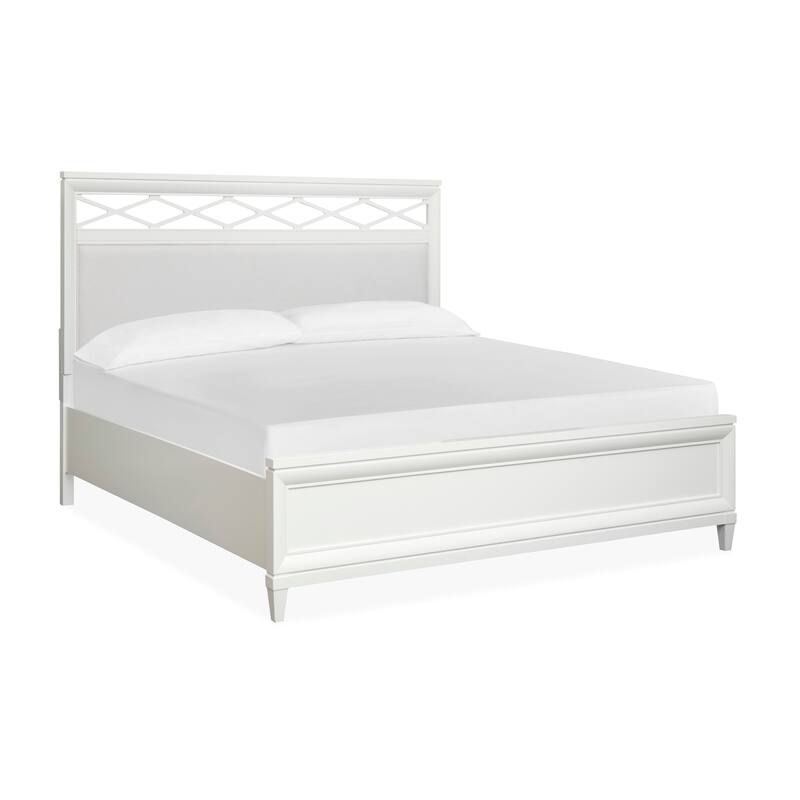 Magnussen Home Springhouse Whisper White Upholstered Panel Bed - King