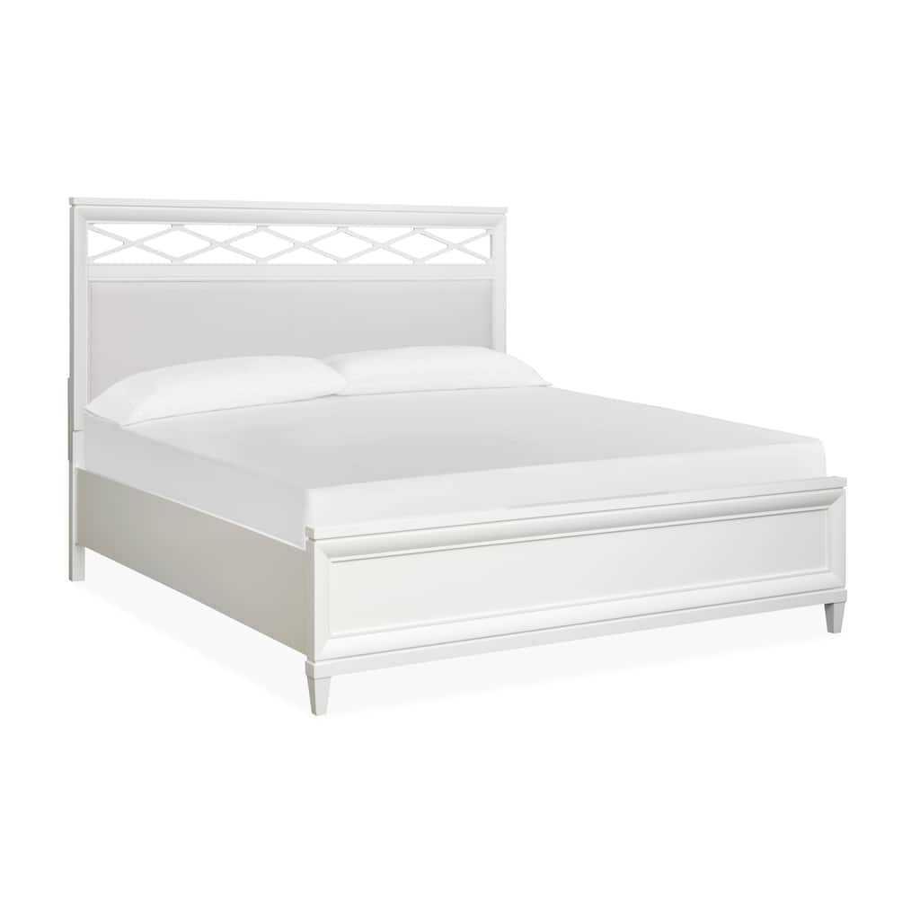 Magnussen Home Springhouse Whisper White Upholstered Panel Bed