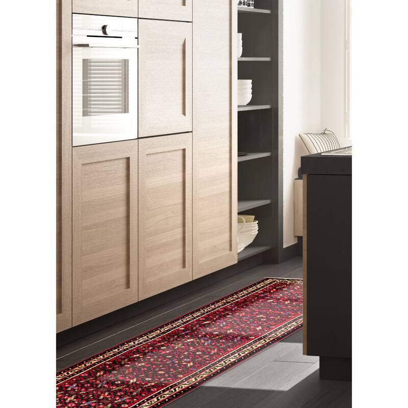 ECARPETGALLERY Hand-knotted Andelz Red Wool Rug - 2'8 x 9'0