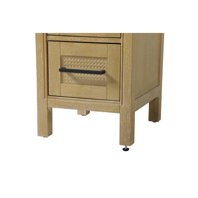 Winslow 16-28 Inch Bath Storage Glass Cabinet