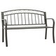 preview thumbnail 1 of 2, vidaXL Patio Bench 49.2" Steel Gray