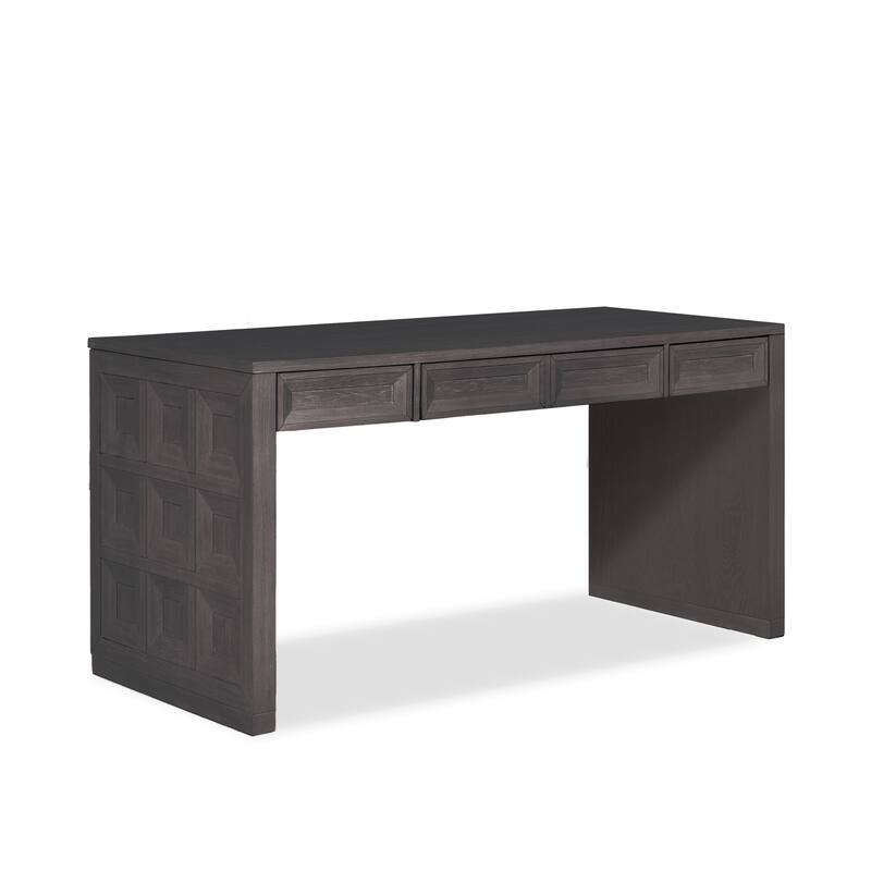 Furniture of America Durem Modern Classic 60" Writing Desk with Drawers and Keyboard Tray