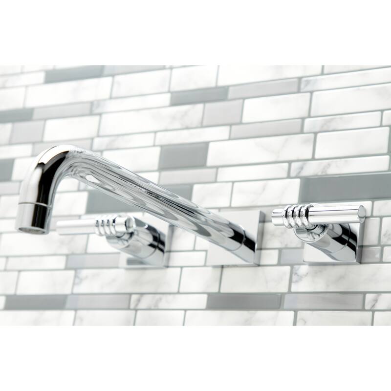 Kingston Brass Milano 3-Hole Wall Mount Roman Tub Faucet