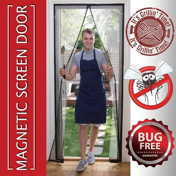 Shop Magnetic Screen Door Net Anti Mosquito Magic Mesh Hands Free Bug Curtain Patio 7 6 X 9 15 Overstock 31117663