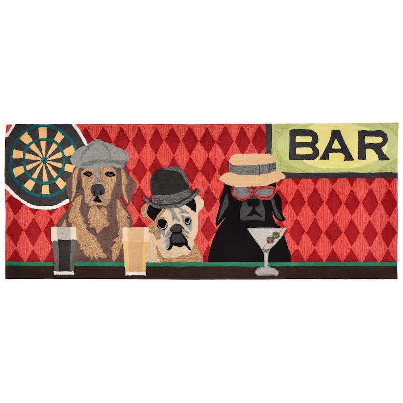 Liora Manne Frontporch Bar Patrol Indoor/Outdoor Rug - 2' x 5'