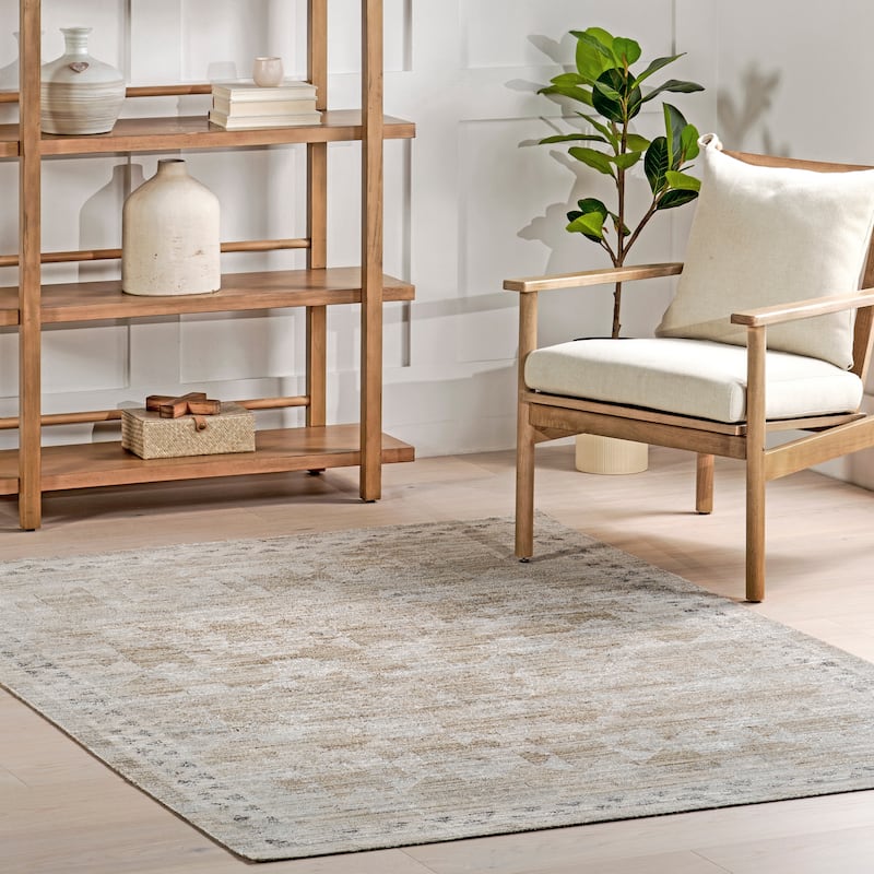 Nuloom Aine Bordered Machine Washable Indoor/Outdoor Area Rug