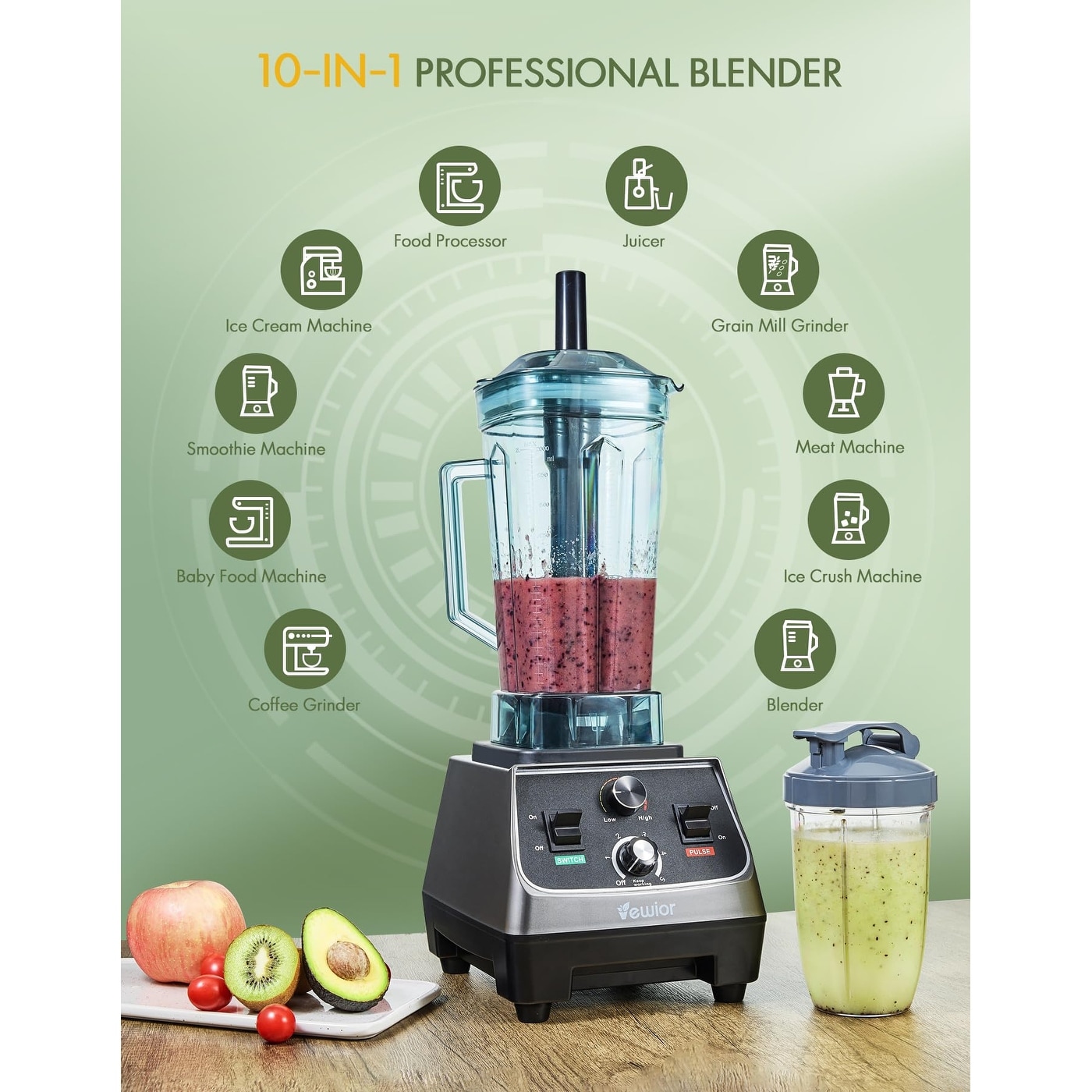 Commercial Blender, 68 oz. Professional Grade Blenders for Shakes