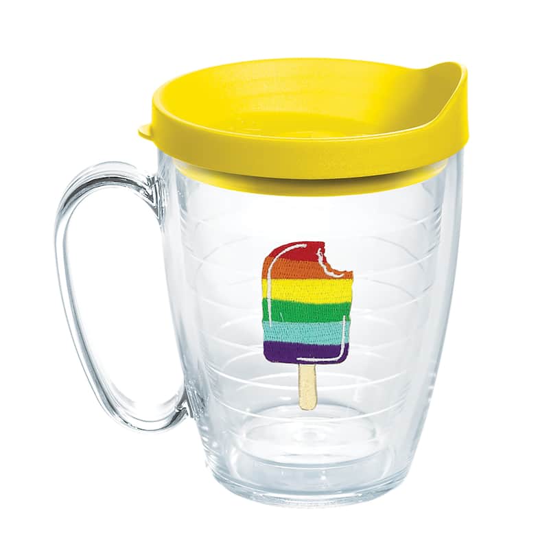 Tervis Ice Popsicle Collection Made in USA Double Walled Insulated Travel Tumbler, Rainbow Pop - 16oz Mug - 16oz Mug