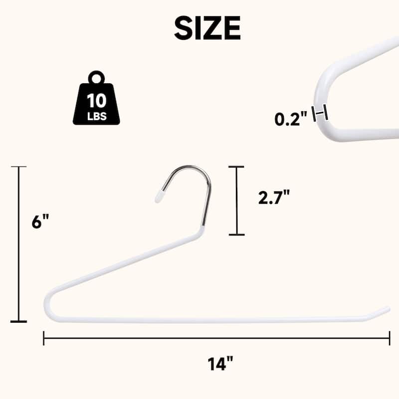 BP4U Open-Ended Metal Pants Hangers, Steel Towel & Scarf Hangers for Jeans, Trousers, Dresses & Bath Towels