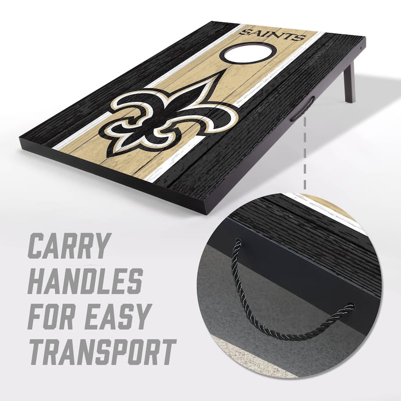 New Orleans Saints NFL Compact 2x3 Tailgate Cornhole Board Set