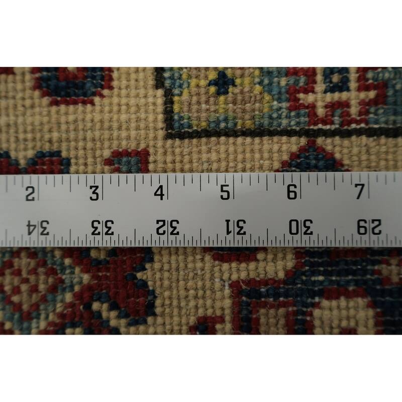 Hand Knotted Oriental 100% Wool Carpet Traditional Medallion Red Kazak Area Rug - 6' 5'' X 4' 0''