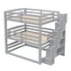 preview thumbnail 23 of 28, Triple Bunk Bed Twin Size Floor Bed with Storage Staircase