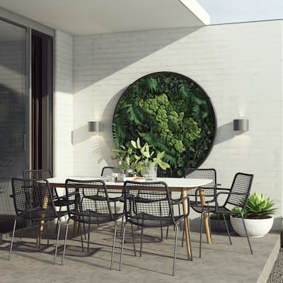 Amazonia Outdoor Patio 9-piece Rectangular FSC Certified Wood & Rope Dining Set