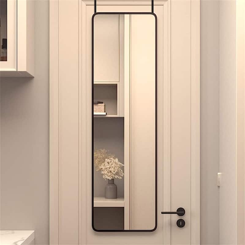 47"x14" Rectangular Mirror with Aluminum Frame for Bathroom