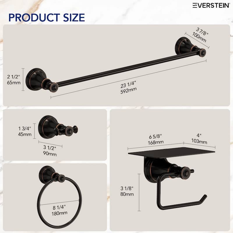 4-Piece Bathroom Accessories Set Bathroom Hardware Set