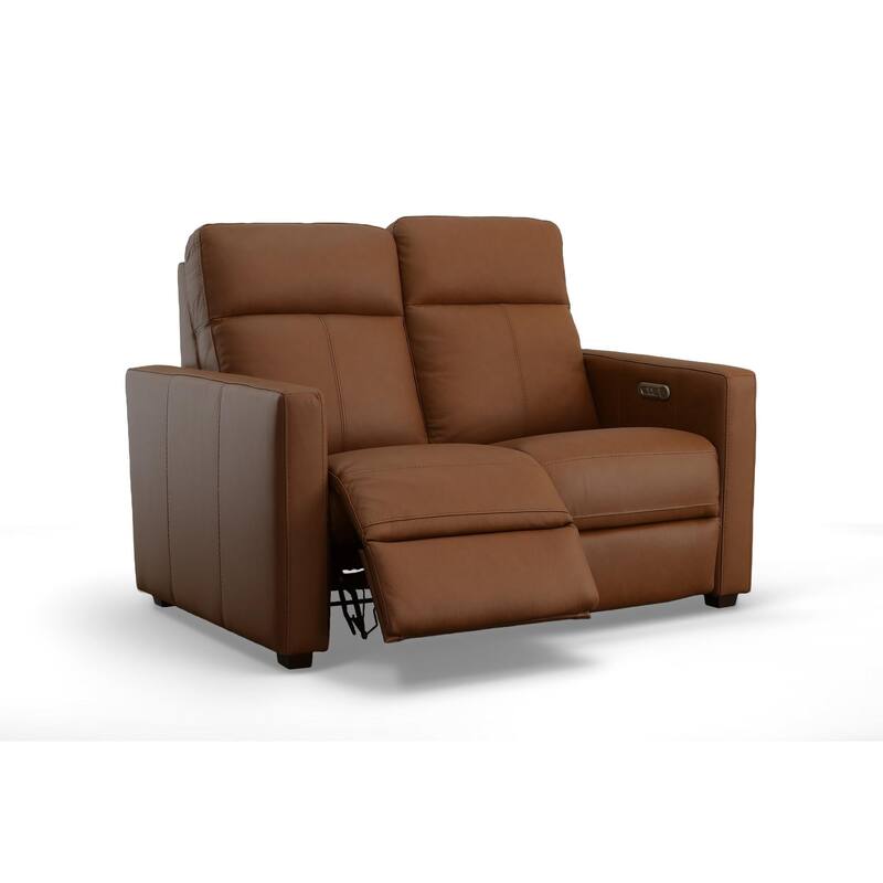Broadway Power Reclining Loveseat with Power Headrests - Cinnamon