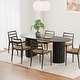 preview thumbnail 18 of 22, 79" Oval Solid Wood Dining Table Duble Pedestal Seats 6
