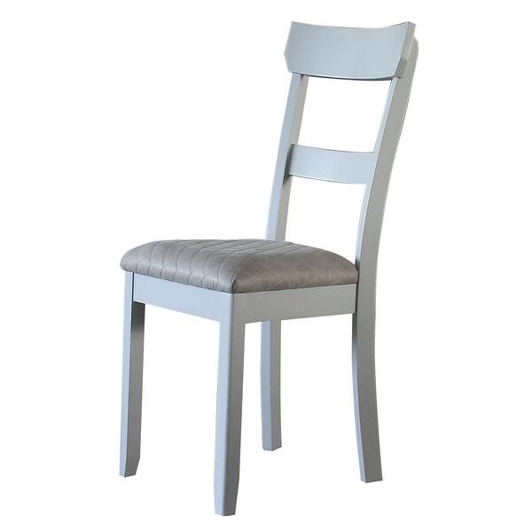 Rogers Two Tone Grey and Pearl Grey Ladder Back Side Chairs (Set of 2